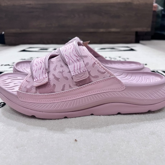 Hoka Ora Luxe Recovery Slides PALE MAUVE / WISTFUL MAUVE - Picture 4 of 8